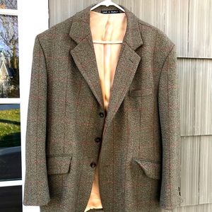 English Tweed Wool Sport Coat 46 R